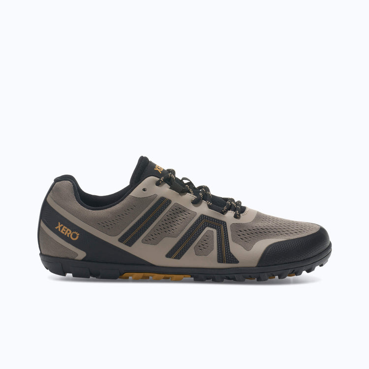 Xero Shoes Mesa Trail II - Men Shoe in Brown and Gray with Toe Facing Right