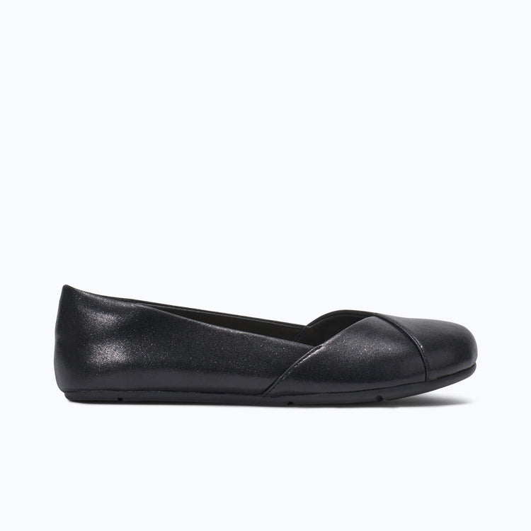 Xero Shoes Phoenix - Women Shoe in Black Glitter with Toe Facing Right
