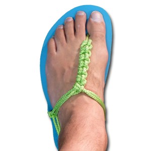 Fancy tying for huaraches sandals