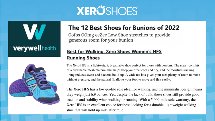 Xero Shoes' HFS is one of VeryWell Health's Best Shoes for Bunions