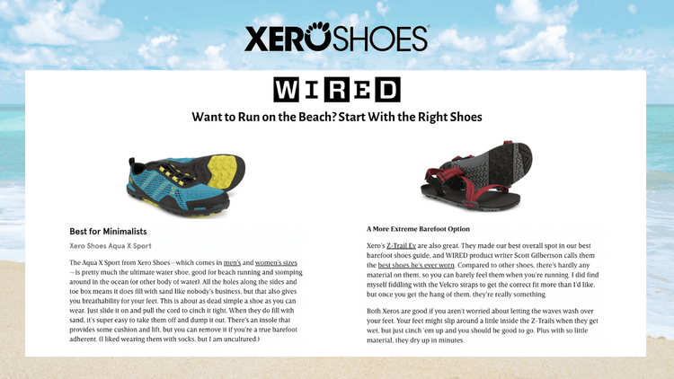 What Shoes Did WIRED Pick for Beach Running? Xero Shoes