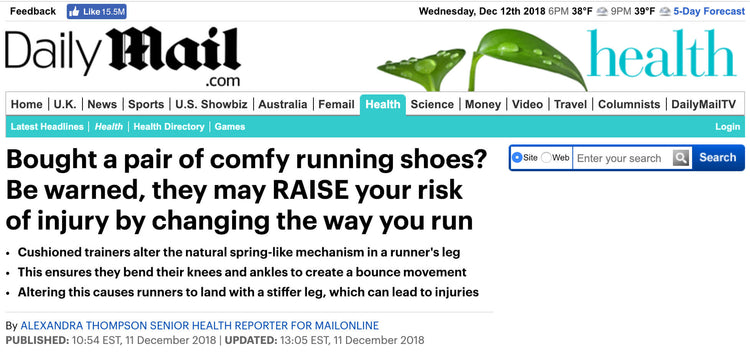 Comfy, Cushioned Shoes Can CAUSE Injuries