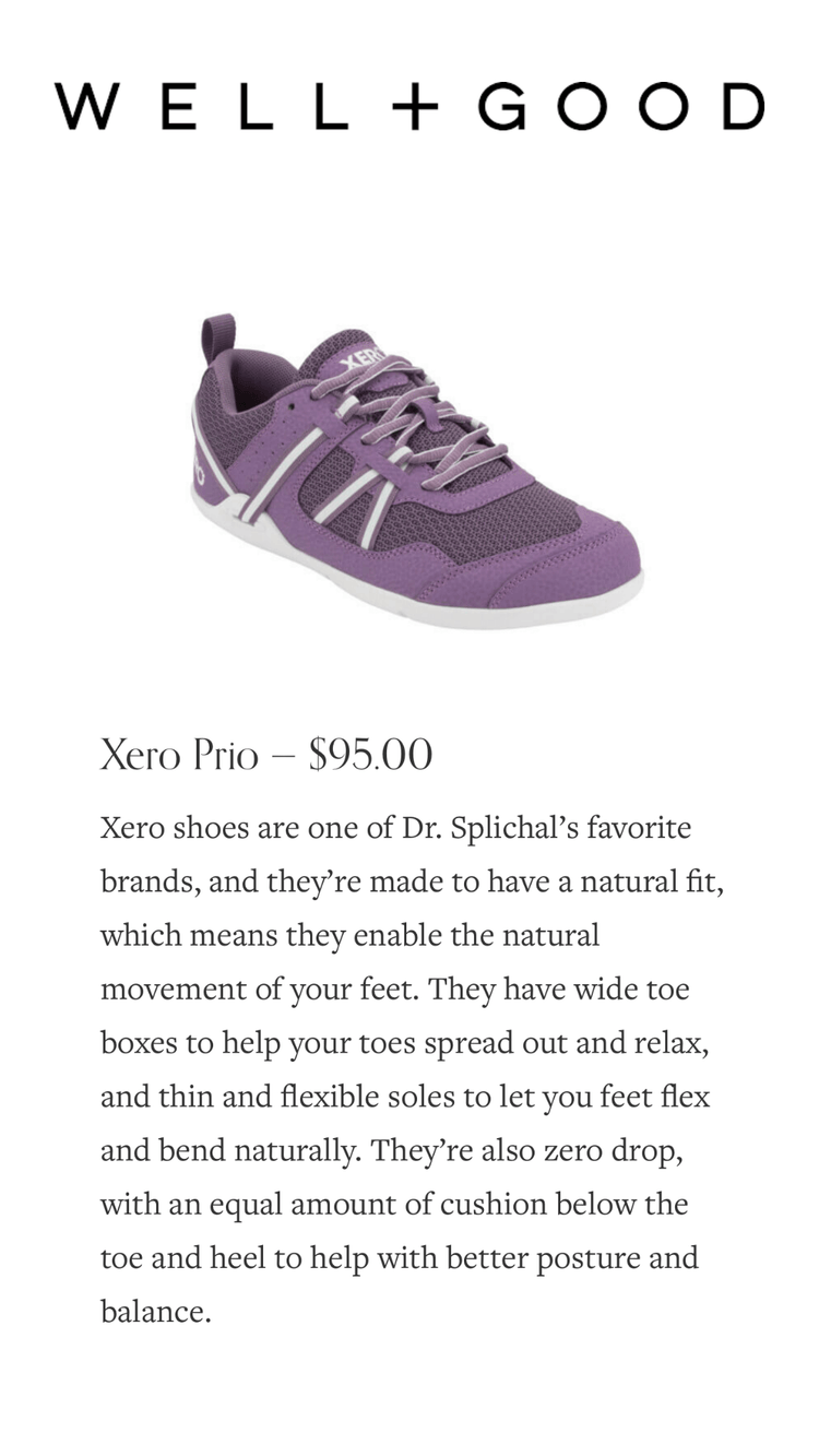 Well + Good Asks Podiatrists Why They Love Xero Shoes' Prio