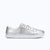 Xero Shoes Dillon Leather Women Shoe in Silver with Toe Facing Right
