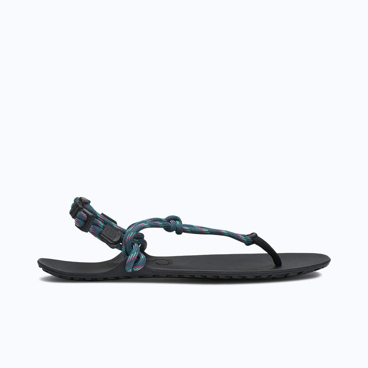 Xero Shoes Genesis with a multi-colored strap and the sandal toe facing right