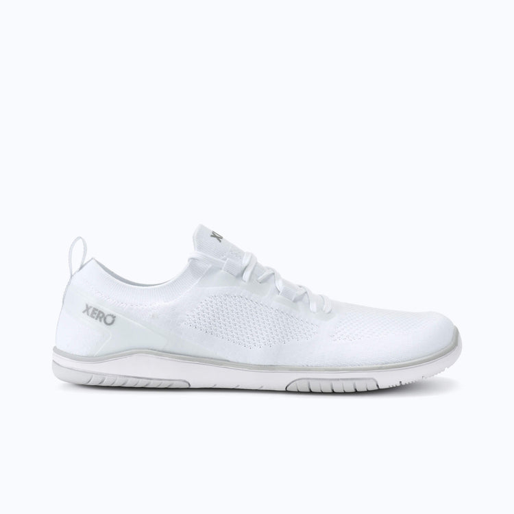 Xero Shoes Nexus Knit Men Sneaker in White with Toe Facing Right