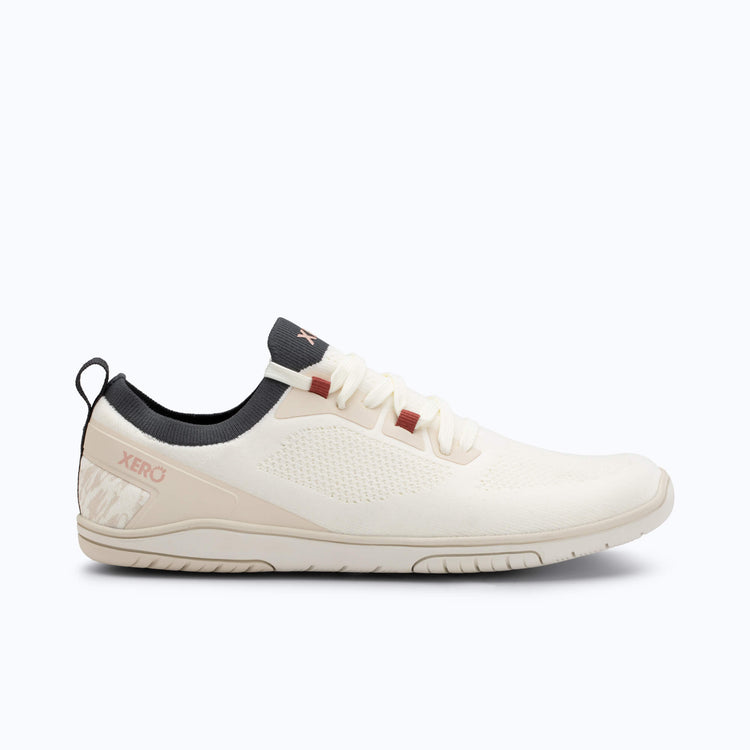 Xero Shoes Nexus Knit Women Sneaker in Cream with Toe Facing Right