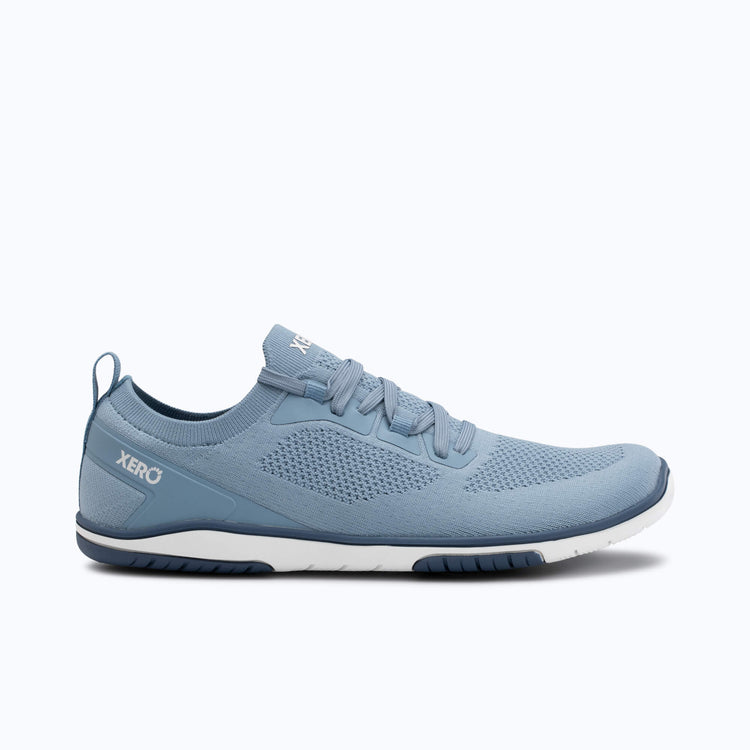 Xero Shoes Nexus Knit Women Sneaker in Windward Blue with Toe Facing Right