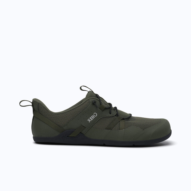Xero Shoes Prio Coast Men Shoe in Army Green with Toe Facing Right