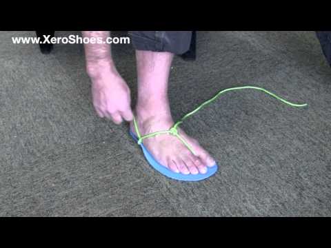 How to tie huaraches barefoot sandals - Xero Shoes