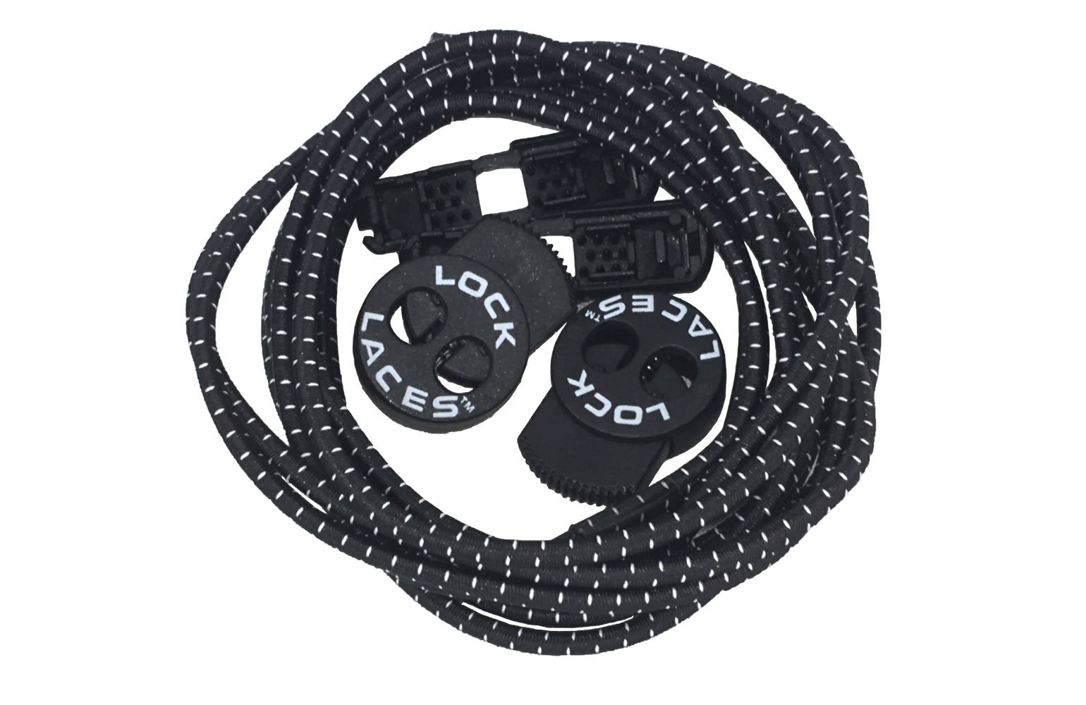 Lock Laces Reflective Elastic No Tie Shoelaces Storm Gray for sale online 