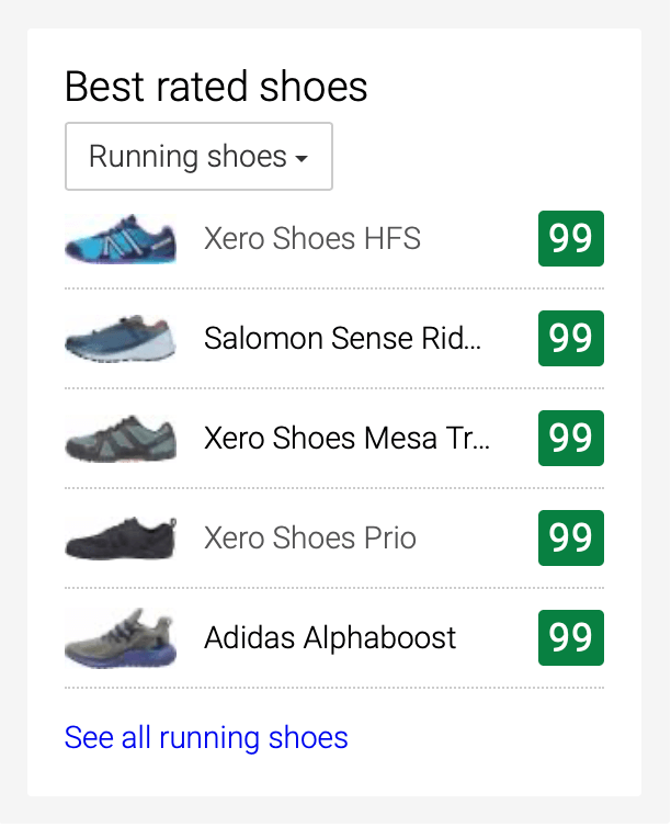 Top rated running shoes - Xero Shoes has 3 of the top 5