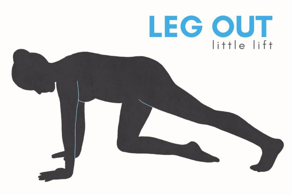Body mechanics diagram of Leg Out Pose