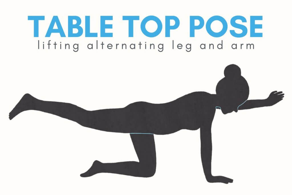 Body mechanics diagram of Table Top Pose