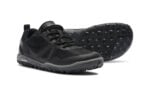 Scrambler Low EV women's black trail shoes, side and angle views