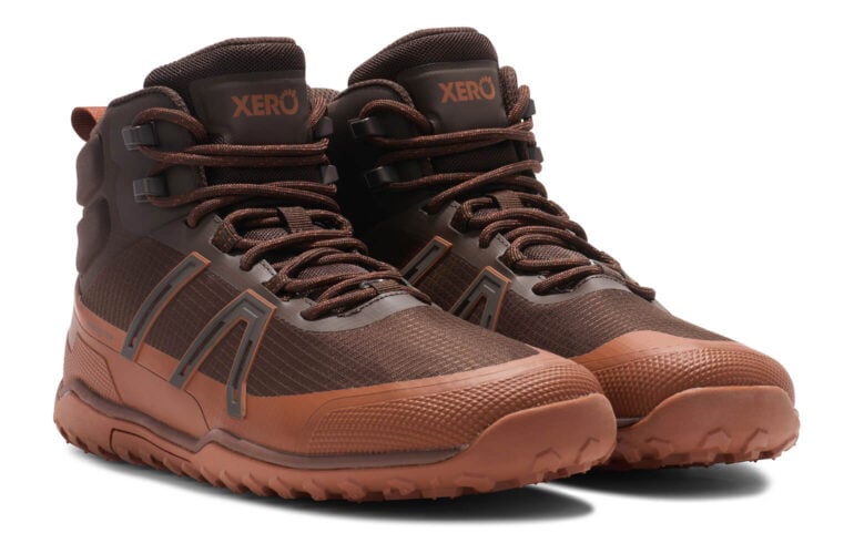 Scrambler Trail Mid WP men's brown waterproof hiking boots, angle view