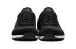 Wynn men's black and white retro athletic shoes, front view