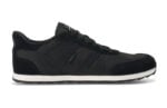 Wynn men's black and white retro athletic shoes, side view