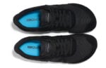 Wynn men's black and white retro athletic shoes, top view
