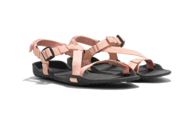 Z-Trek women's pink sand and black sandals, angle view