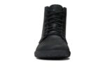 Denver II men’s black leather ankle boot, with black sole and lace-up front, front view